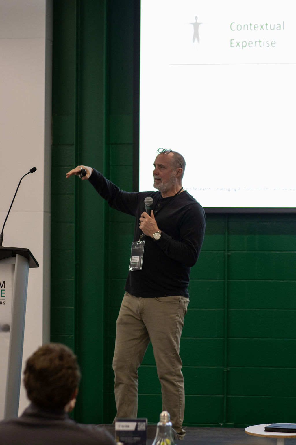 Johnathan Carrigan presenting at breakout session for adopters