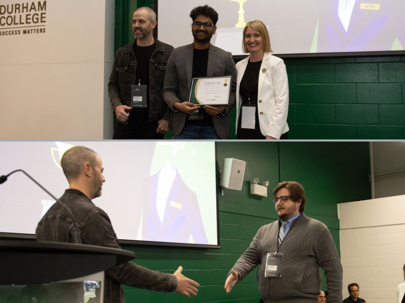 AI Impact Awards Student & DC Alumni presented to Andrew Mark Dale and Navaneeth jawahar